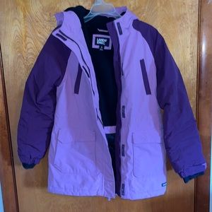 Girls purple Lands’ End winter jacket